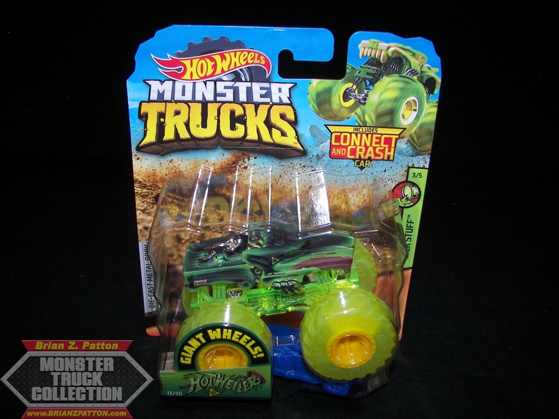 Hot Wheels Monster Trucks Hotweiler, Giant wheels, including connect and  crash car